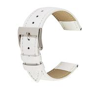 Chlikeyi Cinturini per orologio con cinturino in pelle morbida 16-22mm Accessori per orologio da polso con cinturino in pelle da donna, Bianco, 18 mm