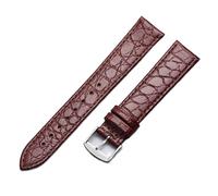 Chlikeyi Cinturino 13-20mm ultra sottile modello coccodrillo cinturino in vera pelle con fibbia ad ago, Colore 4, 18mm