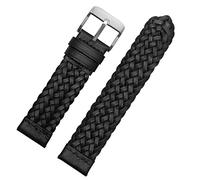Chlikeyi Cinturino 20-24 mm Cinturino orologio intrecciato in vera pelle Uomo Donna Cinturino universale in pelle bovina a sgancio rapido
