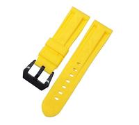 Chlikeyi Cinturino in gomma cinturino in acciaio inossidabile con cinturino di ricambio per uomo/donna 22-26mm, Giallo 2, 22mm