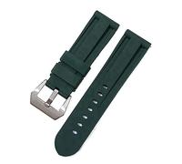 Chlikeyi Cinturino in gomma cinturino in acciaio inossidabile con cinturino di ricambio per uomo/donna 22-26mm, Verde militare 1, 26mm