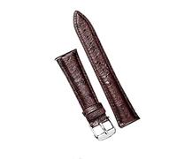 Chlikeyi Cinturino in vera pelle modello struzzo cinturino 18-22 mm accessori per orologi a sgancio rapido, Brown, 20 mm