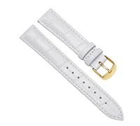 Chlikeyi Cinturino Orologi Uomo E Donna In Vera Pelle Con Cinturino In Pelle, oro bianco, 14 mm