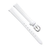 Chlikeyi Cinturino Orologio sottile in pelle da donna con cinturino impermeabile 8-12mm, Argento bianco, 8 mm