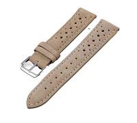 Chlikeyi Cinturino per orologio Cinturino per orologio in vera pelle scamosciata 18-24 mm poroso traspirante a sgancio rapido per uomo donna