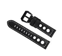 Chlikeyi Cinturino per orologio da uomo in vera pelle 20-24mm Cinturino per orologio marrone/nero Cinturino per cinturino in pelle, Colore 4, 24 mm