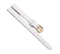 Chlikeyi Cinturino per orologio in morbida pelle ultrasottile di piccole dimensioni Cinturino per orologio da donna autentico Plain 6-12mm, oro bianco, 6 mm