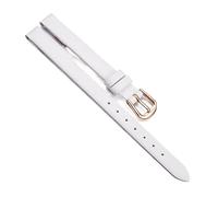 Chlikeyi Cinturino per orologio in morbida pelle ultrasottile di piccole dimensioni Cinturino per orologio da donna autentico Plain 6-12mm, Oro rosa bianco, 6 mm