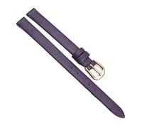 Chlikeyi Cinturino per orologio in morbida pelle ultrasottile di piccole dimensioni Cinturino per orologio da donna autentico Plain 6-12mm, Oro viola, 12 mm