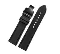 Chlikeyi Cinturino per orologio in pelle e tela di nylon 20mm-24mm, Colore 4, 24mm