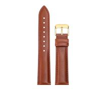 Chlikeyi Cinturino per orologio in pelle vintage con fibbia ad ardiglione 18-22mm, Marrone Oro, 20 mm