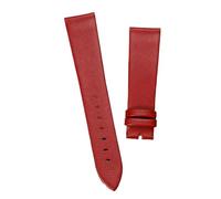 Chlikeyi Cinturino per orologio in vera pelle, cinturino sottile da 21mm, catena per orologio, Rosso, 21mm