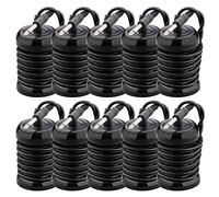 Chlius, set di 10 bobine per elettrodi a forma di ionico in acciaio inox, facili da pulire, compatibili con tutte le macchine disintossicanti, colore nero