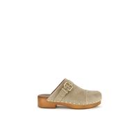 Chloé Beige Calf Leather Bos Taurus Clogs - EU37/US7
