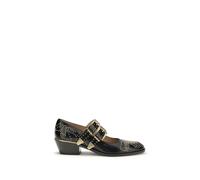 Chloé Black Calf Leather Bos Taurus Ballet Flats - EU37.5/US7.5