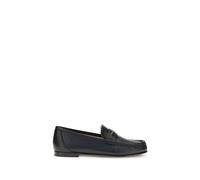 Chloé Black Calf Leather Bos Taurus Slip-On Loafers - EU40/US10