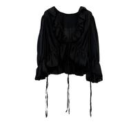 Chloé, ,Blouses & Shirts ,Donna ,Nero ,S Blusa a balze in georgette di seta