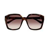 Chloé Ch0280s Occhiali Da Sole Donna Avana Oversize Rosso 57mm