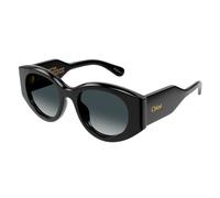 Chloé Donna CH0251S 001 Occhiali da sole Acetato Nero Grigio Rotonda