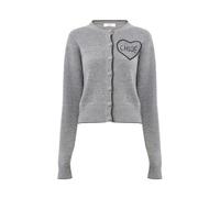Chloé, ,Knitwear ,Donna ,Grigio ,S Fitted Logo Cardigan