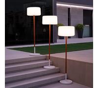 Chloe-- Lampada da terra a LED solare da pianta, regolabile in altezza, con telecomando H155 cm, colore: bianco
