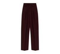 Chloé - Pantaloni ampi a vita alta con arricciature - - Trousers - Donna - Rosso - S