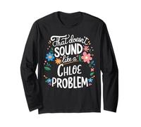 Chloe Personalized Cute Flower Girls Chloe Name Maglia a Manica
