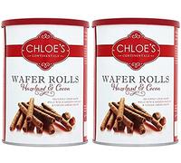 Chloe's - Rotoli di wafer alla nocciola e al cacao, confezione da 2 pezzi, 400 g