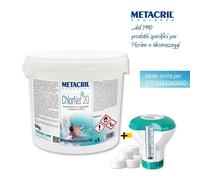 CHLOR Net 20 5kg + Dosatore Galleggiante.Cloro in past. 20 GR per SPA E PISCINA