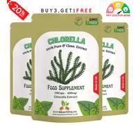 Chlorella 600mg Pillole, Sistema Immunitario 100% Naturale & Forte - Super Verdi
