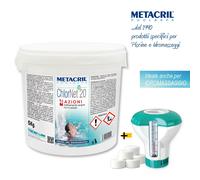 ChlorNet 20 4 azioni 5 KG + Dosatore Galleggiante per SPA e PISCINA