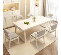 CHMAIDEU Set Tavolo e Sedie Cucina - Tavolo da Pranzo in Legno con 4/6 Sedie - Sala da Pranzo Completa - Design Moderno per Cucina e Soggiorno - Ideale per Famiglie e Cene con Amici