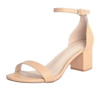CHMILE CHAU 【È necessario misurare la lunghezza dei piedi prima di ordinare】 Sandali Donna-Scarpa Tacco Alto Blocco Chunky-Punta Rotonda Caviglia 73-CHC-19, arancione, 39 EU