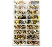 CHMINGDE 150-160pcs/Box Guarda Corona Pezzi di Ricambio, Argento Bronzo Rame Assortiti Guarda Corona Parti Accessori di Ricambio