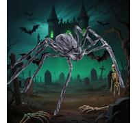 CHmiss 150cm Ragno di Halloween,Grande Ragno,Ragno di Peluche, Decorazione per Halloween, per Ragnatela, Decorazione da Tavolo, Feste, Porte E Finestre