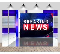CHNBGPRO 2,1 m x 1,5 m Breaking News Sfondo Mappa del mondo TV moderno Notizie Studio TV News Room Broadcasting Sfondo Programma Record Notizie Reporter Notizie Broadcaster Newsman Bambini Ritratto
