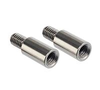 Chniafin 2 pezzi Chrome Arcade Joystick Albero Extender Game Controller Joystick Extension Rod Vite per SANWA/Seimitsu Joystick viti per asta di estensione accessori di gioco metallo