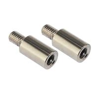 Chniafin 2 pezzi Chrome Arcade Joystick Albero Extender Game Controller Joystick Extension Rod Vite per SANWA/Seimitsu Joystick viti per asta di estensione accessori di gioco metallo