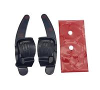 CHNJQEML Leve del cambio per auto 2 Pezzi Cambio Volante Paddle Blade Shifter Per VW Per CC Per Golf 6 Per Passat B6 Per Jetta MK5 Volante Car Styling(Red Black Rubber)