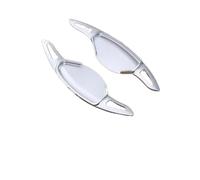 CHNJQEML Leve del cambio per auto Per Nissan Per ALTIMA Per Pathfinder 2 Pezzi Prolunga Volante Auto Paddle Estensione Lega Alluminio(D'argento)