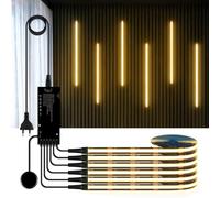CHNMALITAI Striscia LED COB,6 Rotoli Luci per Mobili con Dimmer Touch e Sensore a Sfioramento Manuale,Striscia LED COB Tagliabile 12V per Vetrine,Cantine per Vini,Cucine e Scaffali (2M, Bianco caldo)