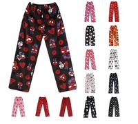 Chnnamzu Pantaloni Pigiama Halloween per Donna e Bambino - Pigiama Donna Invernale Lunghi Flanella Pantaloni da Notte Y2k Cartoni Animé Kawaii Pantalone Morbidi e Leggeri Regali di Natale S-XXL