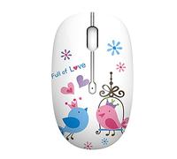 CHNNO1 LittleBird Mouse wireless 2.4G carino silenzioso mouse ottico da viaggio, con ricevitore USB 1600DPI 3 pulsanti, per laptop notebook LittleBird