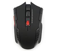 CHNNO1 Mouse ottico wireless 2.4GHz 2000DPI per PC portatili da gioco per giocatori mouse wireless con ricevitore USB nero