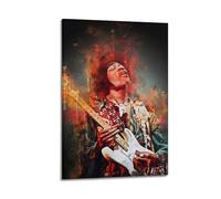 CHNT Jimi Hendrix - Poster su tela da parete per soggiorno, camera da letto, casa, ufficio, palestra, 20 x 30 cm