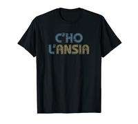 C'ho L'ANSIA Vintage Scritta Retrò divertente stile Anni 70 Maglietta