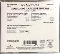 Cho-Liang Lin : Violin - Sinfonia Concertante K 364 / Concertone K 190