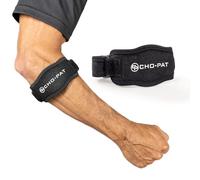 Cho-Pat Tennis Elbow Strap - Cinturino Gomito Regolabile per Epicondilite Laterale e Tendinite - Supporto Avambraccio per Sollecitazioni Ripetute e Tensioni Muscolari - Taglia Unica