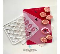 Choco cookie mini San Valentino cookie cutter rose rosa fiore SET COMPLETO