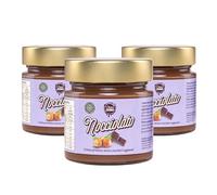 Choco Zero - Crema Proteica Crema Spalmabile Senza Zuccheri Aggiunti, Senza Glutine, Senza Lattosio, Vegano Vasetto da 200 g (3 Pezzi, Nocciolato)